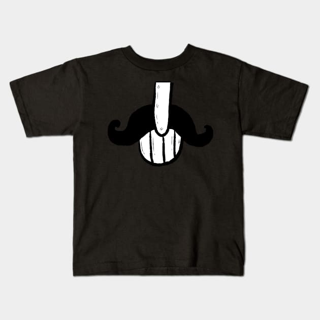 Mustache smile Kids T-Shirt by okokstudio